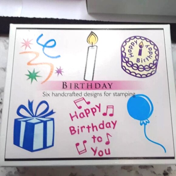 Country Hearts Rubber Stamp Set + Happy Birthday Stamp Set +2 Ink Pads Vintage - Picture 7 of 10